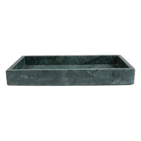 Tablett 30x15 cm längliche Marmorform Wohnzimmer