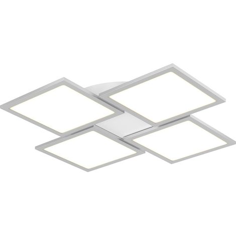 Lucande Lámpara de techo LED 'Ilira' en Gris Aluminio