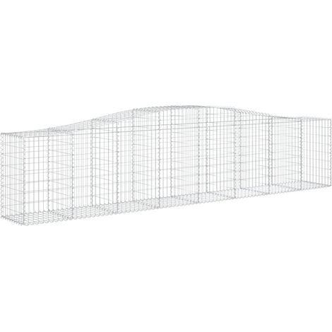 Maison Exclusive - Gabione mit Hochbogen 400x50x80/100 cm Verzink