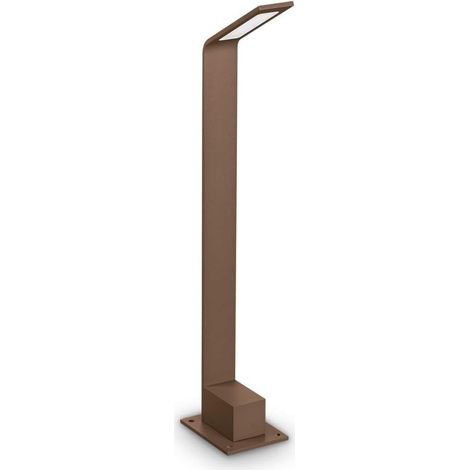 Ideal Lux AGOS Integrierte LED-Kurzpollerleuchte für den Außenbereich, braun, 670 lm, 3000 K, IP54 (1/2)
