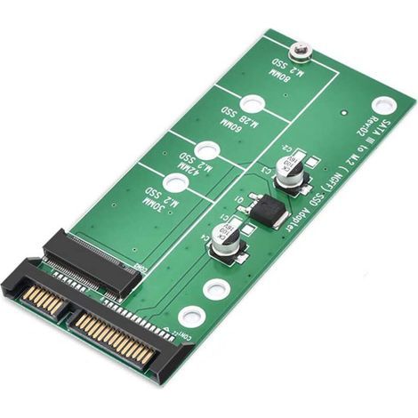 Carte adaptatrice M.2 vers SATA, NVMe haute efficacité compatible avec de multiples systèmes d'exploitation, permettant une intégration transparente. (1/4)