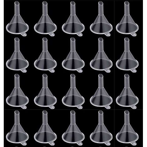 20 PCS Entonnoirs en Plastique Transparent Entonnoir Minuscule Petit Entonnoir pour Remplissage de Bouteilles de Parfums Huiles Essentielles Bouteilles de Laboratoire (1/5)