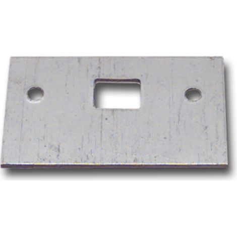 Reparaturschließblech für Einlegstange gerade, 80 x 50 mm, Stahl verzinkt  Fensterverschluss Zubehör