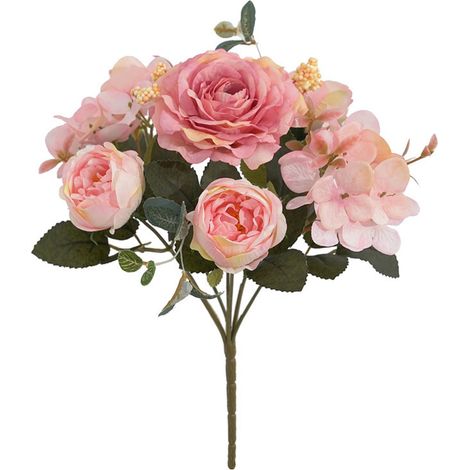 Bouquet De Pivoines Artificielles - Fleur En Soie Et Plastique - Pour Décoration Mariage Maison Jardin Bureau Église - 1 Pièce (1/5)