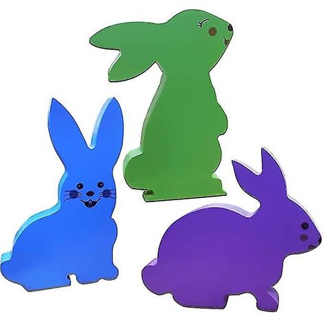 Décoration de Pâques en bois, lapin en bois, pour la maison. (1/5)