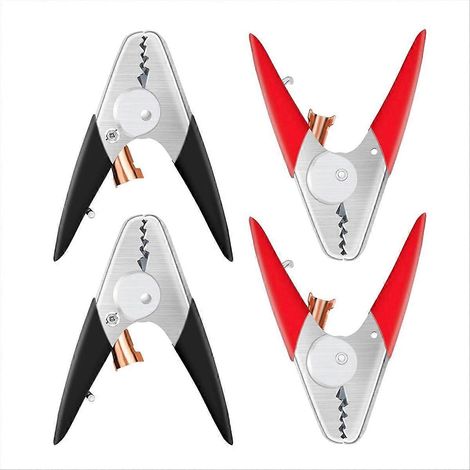 Pinces de Démarrage Robustes 4 Pièces, Cosses de Batterie Haute Résistance (1/5)