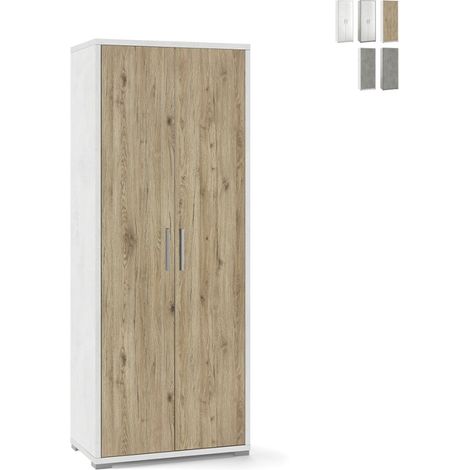 MOBILE 2 ANTE H182 L71 KIT Bianco/Rovere piedi/maniglie vern.cromo (1/5)