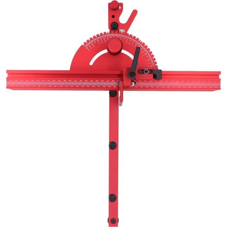 Système de guide d'onglet pour scie circulaire de table : guide de précision et butée de fin de course (1/5)