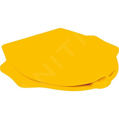 Cuvette de toilette pour enfants GE Bambini avec support, design de tortue, jaune vif (1/2)