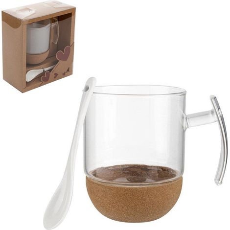Florina Glasbecher mit Korkboden, 240 ml