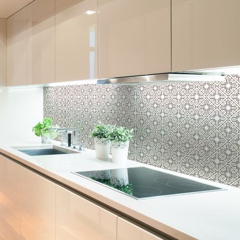 Sticker Mural Carrelage adhésif Cuisine Salle de Bain - 24 STICKERS CARREAUX DE CIMENT AZULEJOS LALVINA - 24stickers10x10cm (1/5)