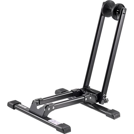 VEVOR Supporto da Pavimento per Bicicletta, per Bicicletta da Montagna e Bici da Corsa da 508 a 736,6 mm Portabici da Pavimento in Lega di Acciaio Resistente alla Ruggine, Pieghevole, 1 Pezzo, Nero (1/5)