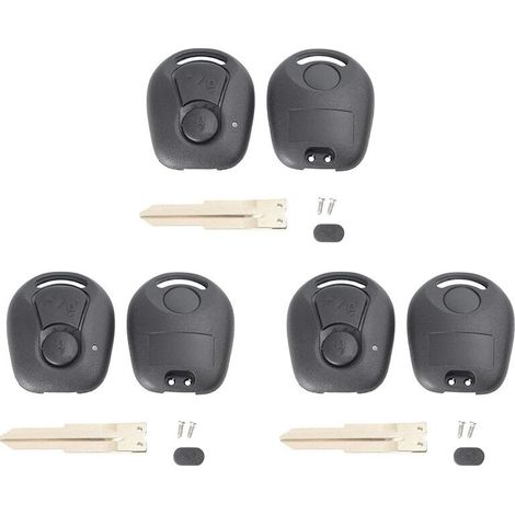 Compatible con 3 carcasas de llave remota de dos botones para Actyon, Kyron y Rexton, con llaves vírgenes sin cortar, A