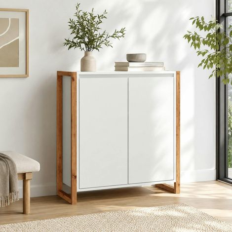 Petit buffet blanc 2 portes ALVA (1/5)
