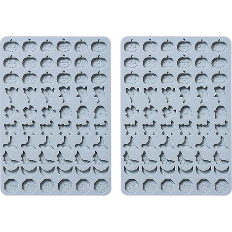 Moule À Pâtisserie En Silicone - Moule À Snack Mini Thème Halloween - 25.8 X 17.9 X 0.8 Cm - 2 Pièces (1/5)