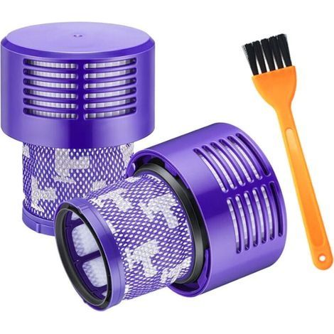 2 Paquet Lavables Rutilisables Filtre de Remplacement pour Dyson V10 Cyclone Animal Absolute Motorhead Total Clean Pro Extra Aspirateur Sans Fil avec Brosse de nettoyage (1/4)