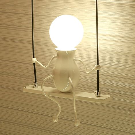 Applique murale monobloc moderne et créative au design minimaliste, petite et élégante, douille E27, idéale pour une chambre d'enfant, un couloir, une cuisine, un loft ou un bar - blanche - 21 x 48 x (1/4)