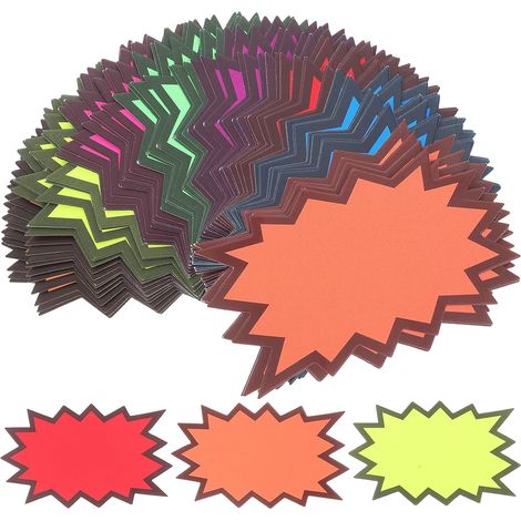 VOSAREA 80 Etiquetas de Explosión Fluorescentes Neón para Venta (1/5)