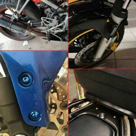 Neues 158-teiliges Universal-Motorradverkleidungsschrauben- und Muttern-Set für YZF R1, R6 und R3 (2004–2008) (Schwarz) – Guter Zustand (SZRH AF)