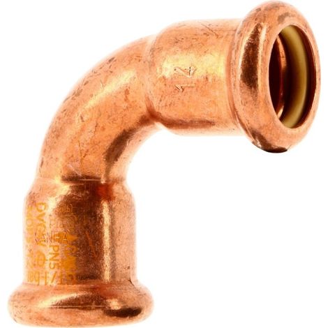 Coude à sertir 90° femelle-femelle 10002A Ø14 pour tube cuivre gaz - THERMADOR 10002A14