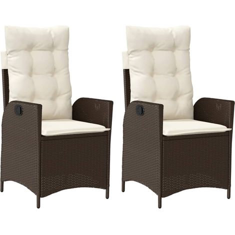Maison Exclusive - Gartensessel mit Kissen 2 Stk. Verstellbar Bra