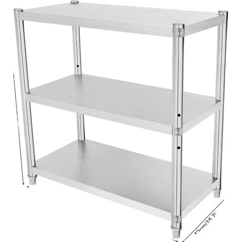 Scaffale portaoggetti, 3 ripiani, ripiani regolabili, 3 livelli (1/5)
