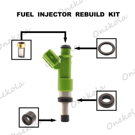 Kit de réparation d'injecteur de carburant, joint torique et filtre compatibles avec Toyota Hilux Vigo 2TRFE 23250-0C020 (1/2)