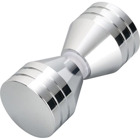 1 Poignée de porte en alliage d'aluminium, design conique double face, diamètre 30mm, pour salle de bain et placard