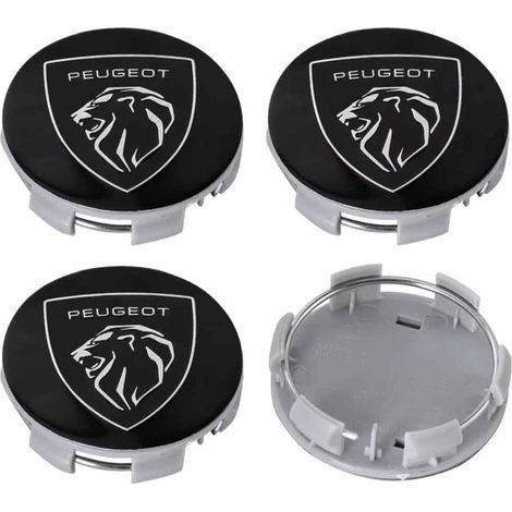 Set of 4 60mm wheel trims for Peugeot ION 2009-2020, Stickers with Logo, Waterproof and Dustproof, Decorative Wheel Accessories, Normal-A (1/5)