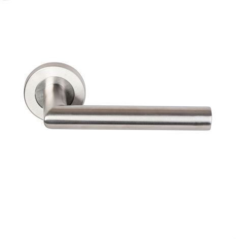 Maniglie per porta su rosette, modello “Elsa Angolo Vivo”, in acciaio inox 304, KLOSE BESSER Senza rosette di funzione