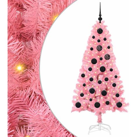 Árbol de Navidad con 150 LED con soporte Rosa 150 cm PVC vidaXL