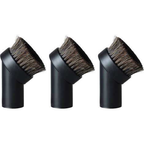 Set di 3 spazzole rotonde in crine di cavallo, 32 mm, accessori per aspirapolvere compatibili con Philips, AEG, Bosch, Siemens, Miele, Panasonic, Rowenta, per la pulizia di mobili e polvere. (1/5)