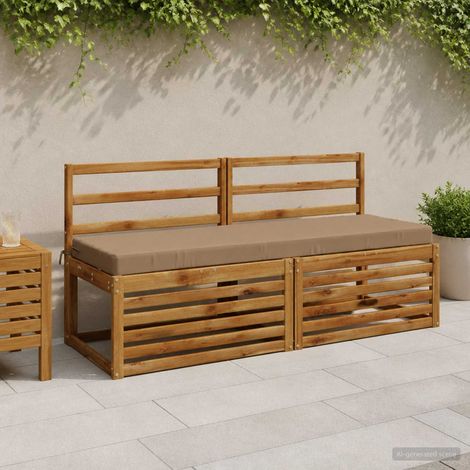 vidaXL Cojín de banco SOEST 100% Poliéster Topo 150 x 50 x 8 cm (1/5)