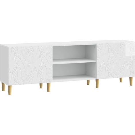 TV Cabinet 150 x 31 x 50 cm High Gloss White Engineered Wood vidaXL