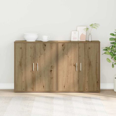 Haut Armoire 2 pcs-Meuble de rangement chêne artisanal 60 x 31 x 70 cm 908385 (1/5)