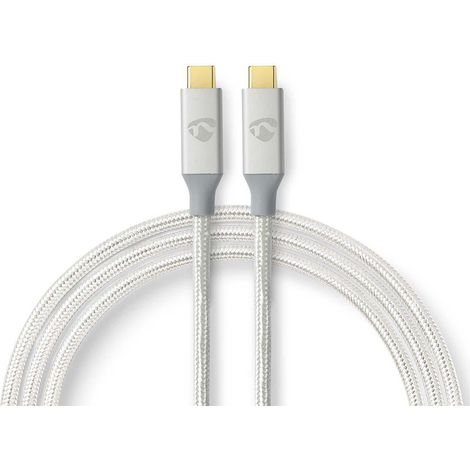 nedis CCTB64020AL10 cavo USB-C argento 1 m (1/3)