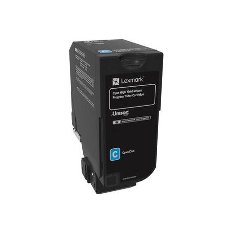 Toner Cyan ad alta capacit� HY RP 12.000 pagine per Lexmark CS725 (74C2HC0) - Cartuccia di toner Return Programme (1/2)