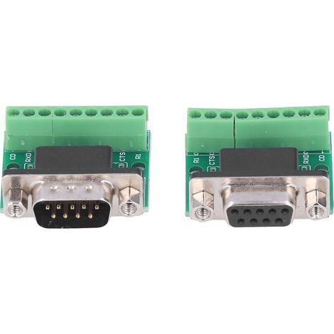 DB9 Male/Female Screw Terminal Adapter for RS232 to RS485 Conversion, 9-Pin Board (1/5)