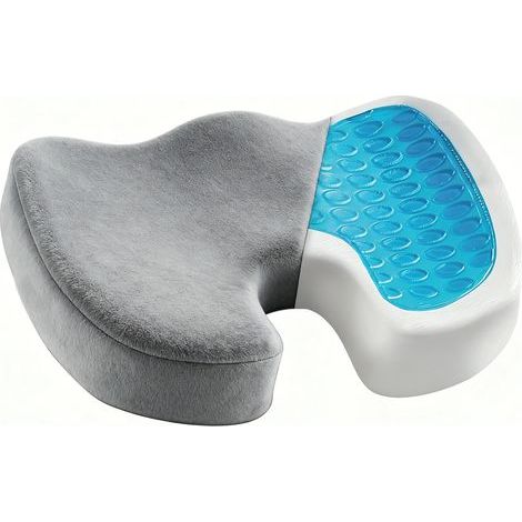 Gelkissen 45x35x7cm - Atmungsaktiver Sitz, für Büro, Auto, alle Jahreszeiten, Mocha - Alovez