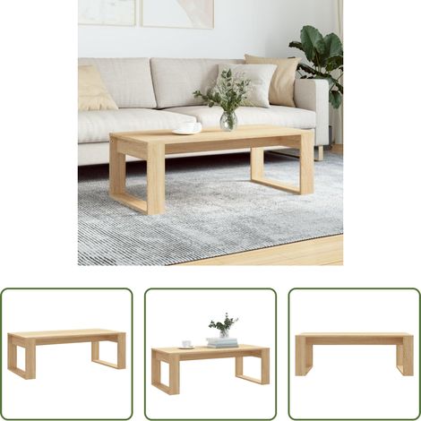Wohnzimmertisch Holzwerkstoff -  Couchtisch Sonoma-Eiche 102x50x35 cm Holzwerkstoff (1/5)