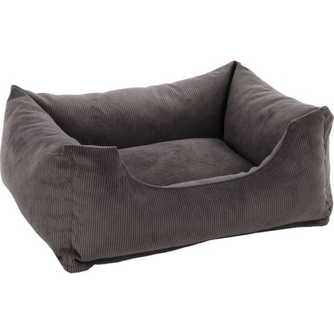 Coussin panier côtelé Rectangle Gris 80x67x22cm