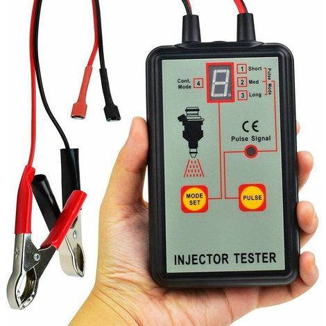 Universel Détecteur D'injecteur de Carburant Automobile en ABS Affichage LED Outils de Réparation de Test de Voiture avec des Pinces Crocodiles (1/5)