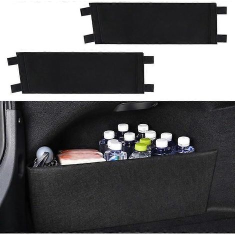 Lot de 2 organisateurs latéraux de coffre Toyota Sienna 2013-2018, séparateur arrière avec poche feutre, accessoire rangement intérieur gain de place (1/5)