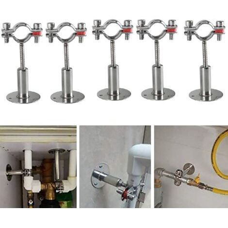 Aougo – Schlauchschellen aus Edelstahl 304 – 5er-Pack – Für Rohre mit 32–34 mm Durchmesser – Einfache Wandmontage – Rostbeständig (1/5)