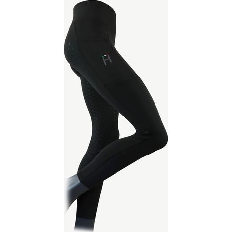 S, NERO: Leggings per quitazione da donna modello Diletta Full Grip