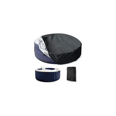 Housse de Piscine Ronde Imperméable et Anti-Poussière avec Cordon de Serrage, Protection Hivernale Robuste 210x30 cm (1/4)