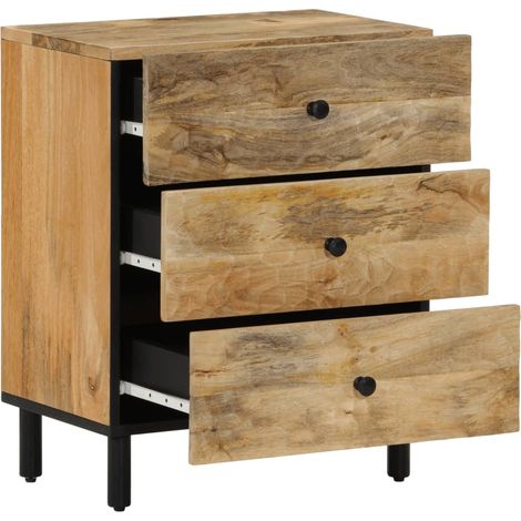 Maison Exclusive - Comodino 50x33x60 cm in Legno Massello di Mango (1/5)