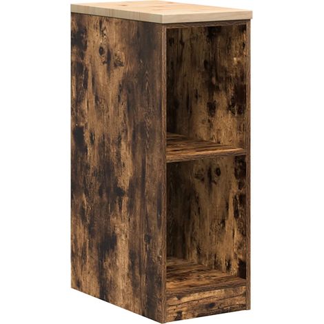Armoire de rangement garage 30 x 51 x 85 cm surface de travail polyvalente durable style moderne en bois chêne fumé (1/5)
