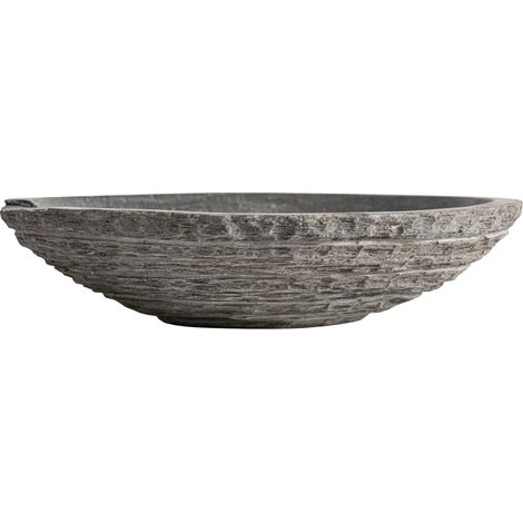 Centre de table en pierre grise contemporain - gris pierre (1/2)