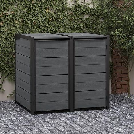 CONTENEDOR DE CUBOS DE BASURA KETER GRIS CASETA (1/5)